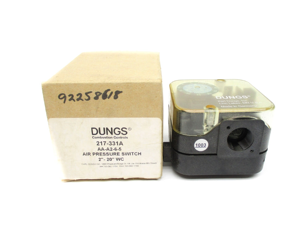 DUNGS 217-331A AA-A2-6-5 2"-20"WC NSMP