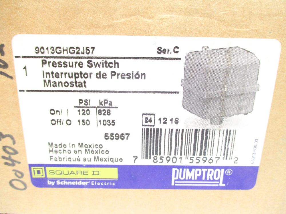 SQUARE D 9013GHG2J57 SER. C 120/150PSI NSMP
