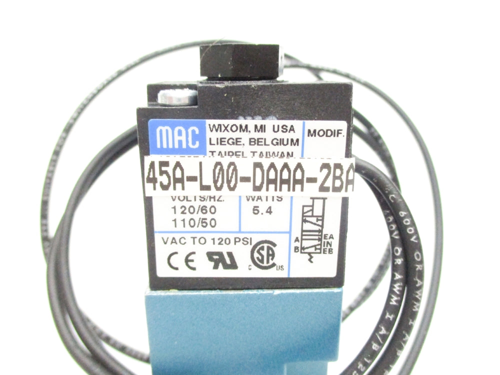 MAC 45A-L00-DAAA-2BA 120PSI 120/60 110/50 NSMP