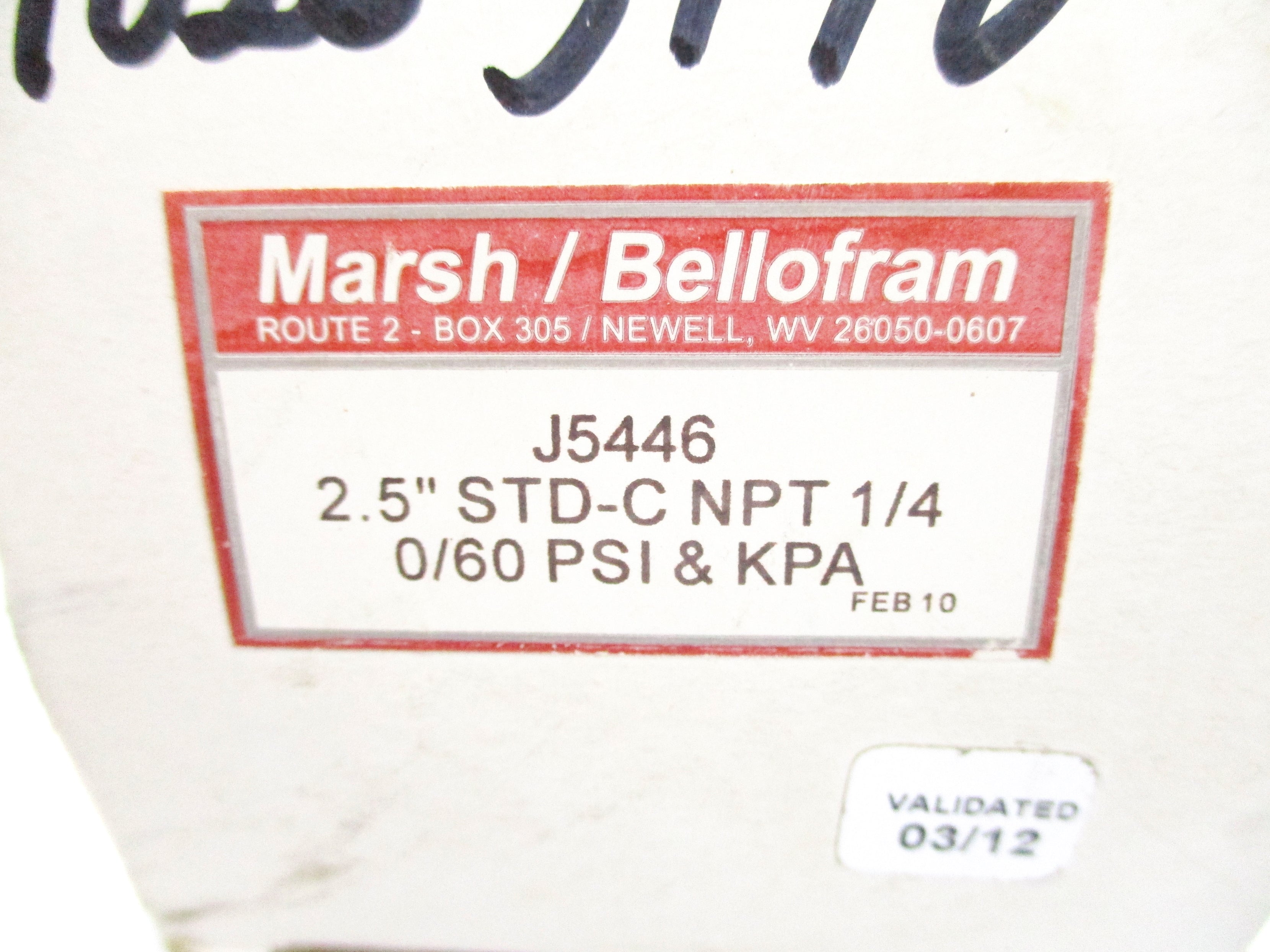 MARSH/BELLOFRAM J5446 60PSI NSMP