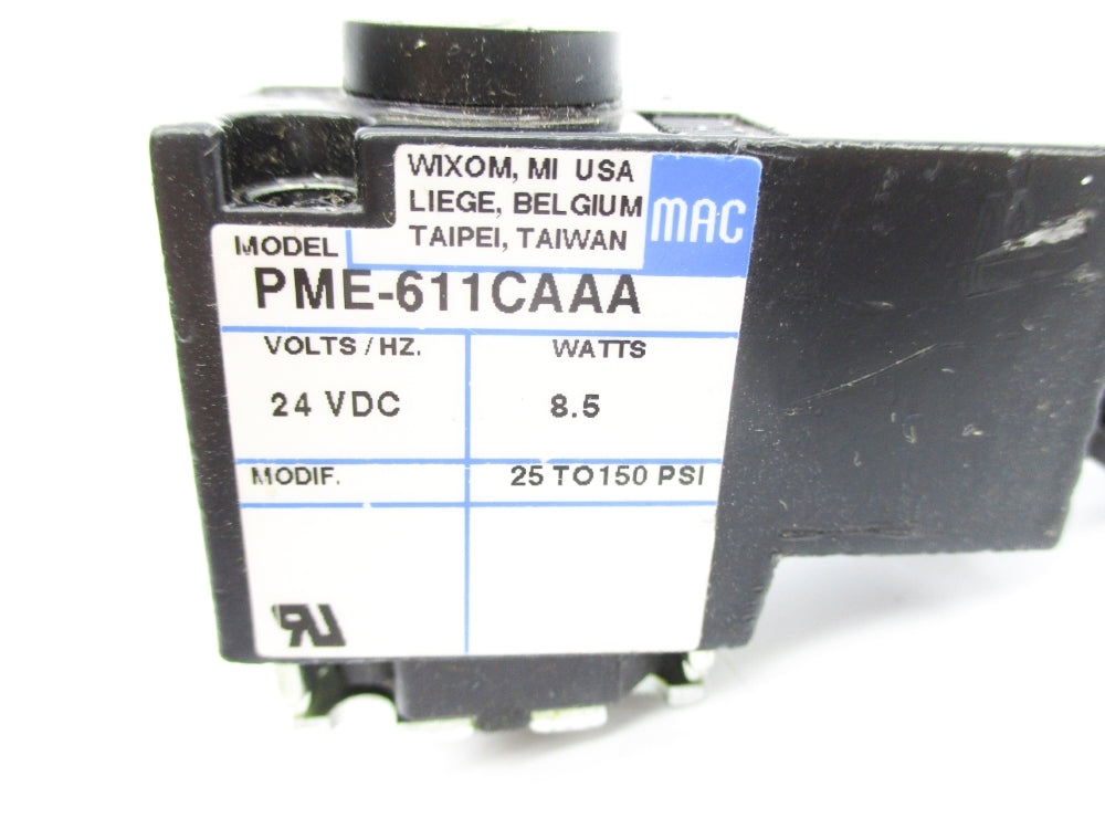 MAC PME-611CAAA 24VDC 25-150PSI (AS PICTURED) UNMP