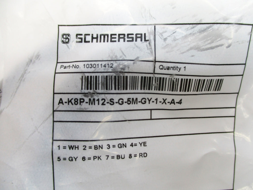 SCHMERSAL A-K8P-M12-S-G-5M-GY-1-X-A-4 103011412  NSMP