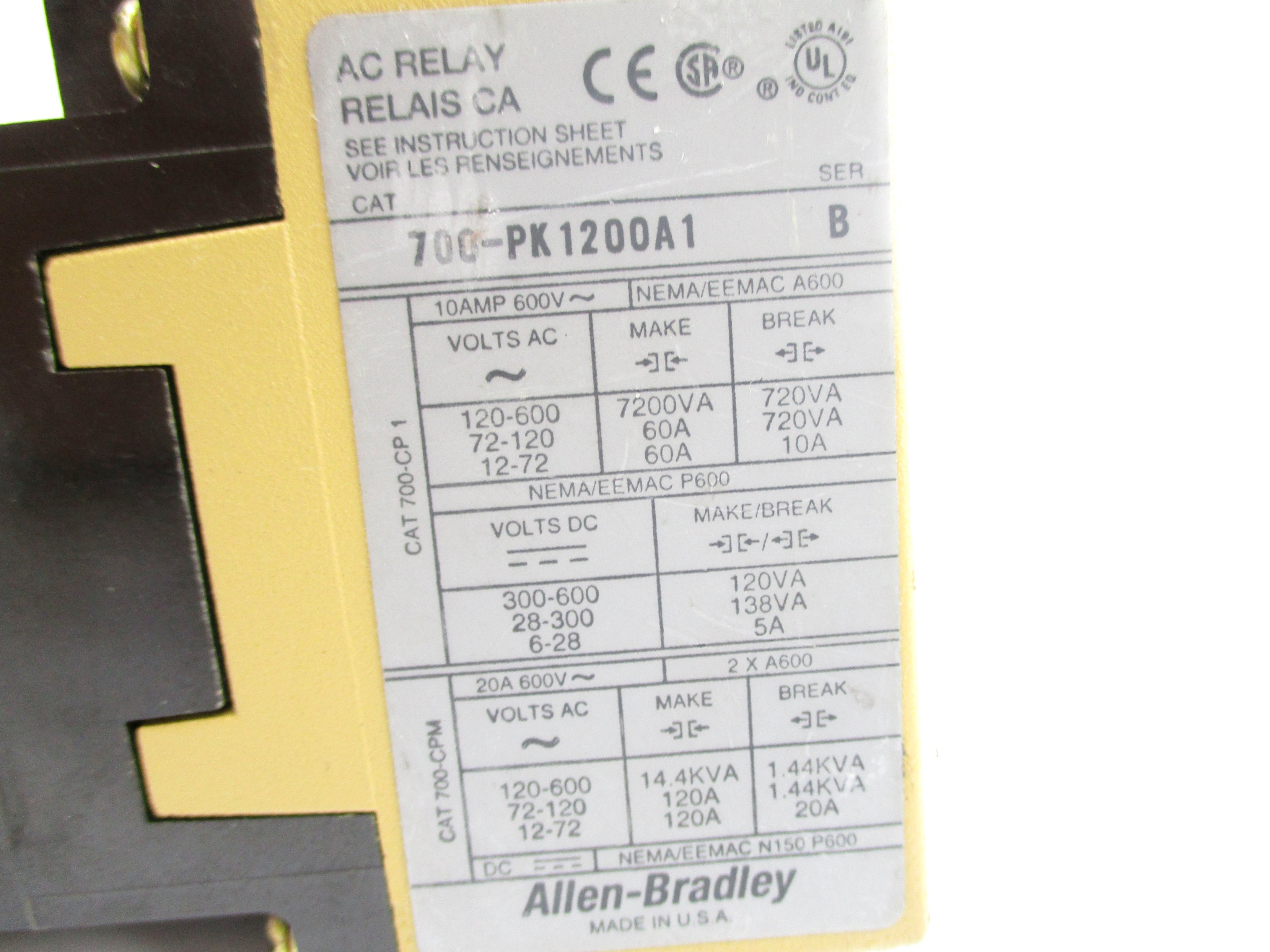 INDUSTRIAL SPARE PART 700-PK1200A1 SER. B NSNP