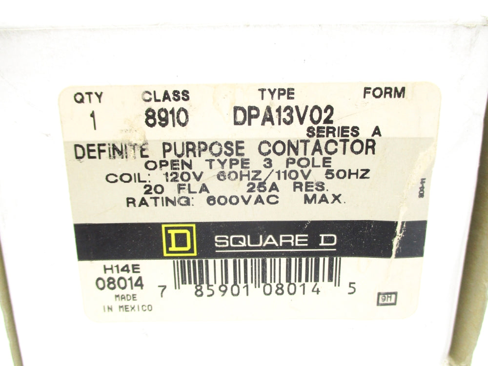 SQUARE D 8910DPA13V02 SER. A 110/120V NSMP