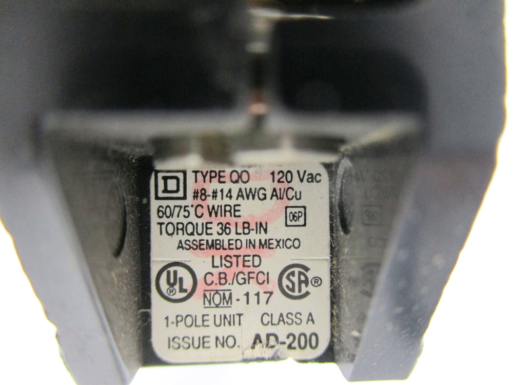 SQUARE D QO120 20A 120VAC UNMP