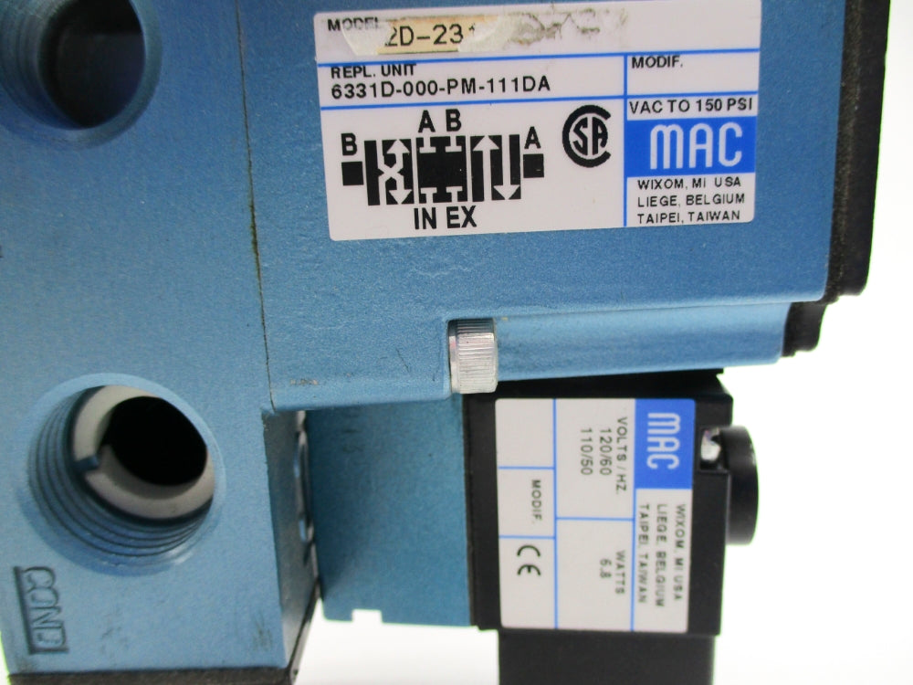 MAC 6331D-000-PM-111DA 150PSI 110/120V UNMP