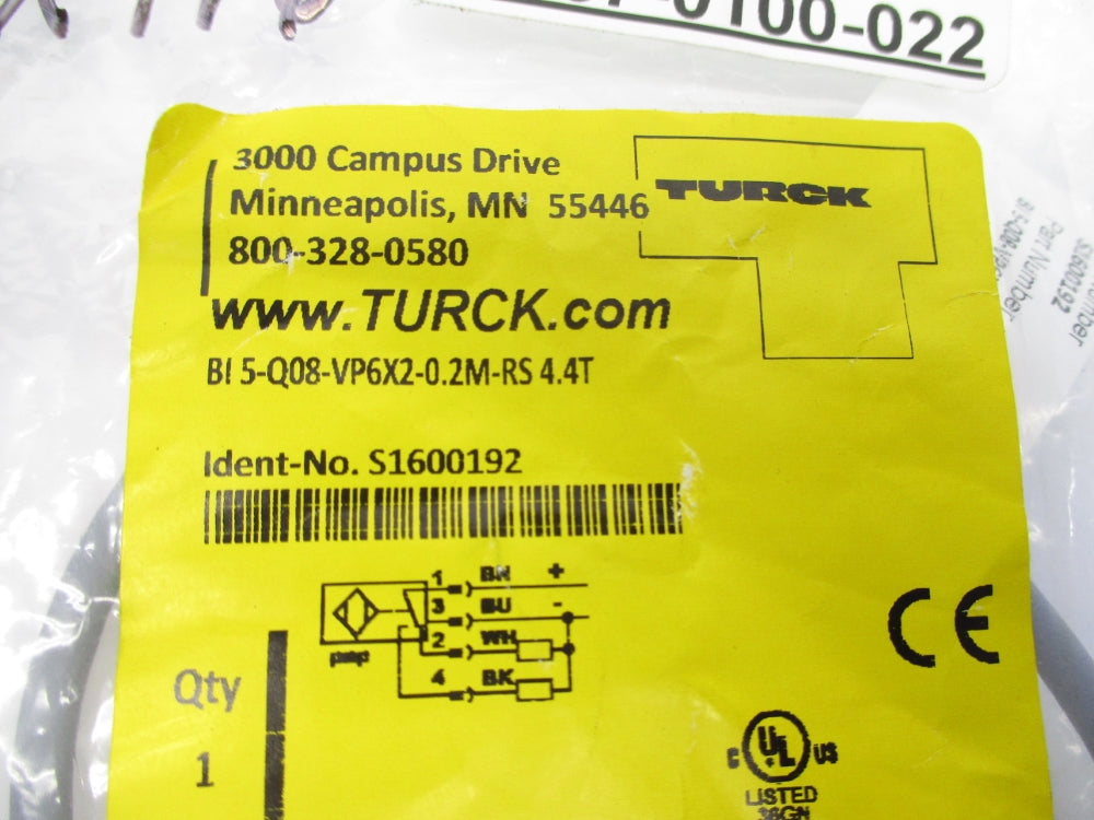 TURCK BI5-Q08-VP6X2-0.2M-RS4.4T S1600192 NSMP