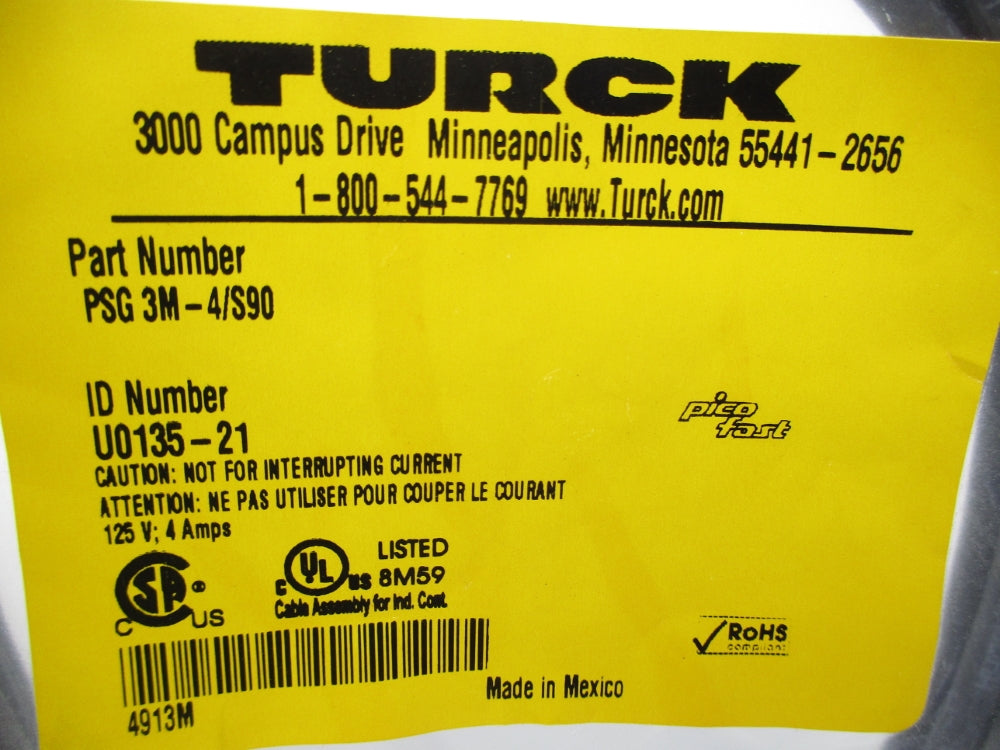 TURCK PSG3M-4/S90 U0135-21 NSMP