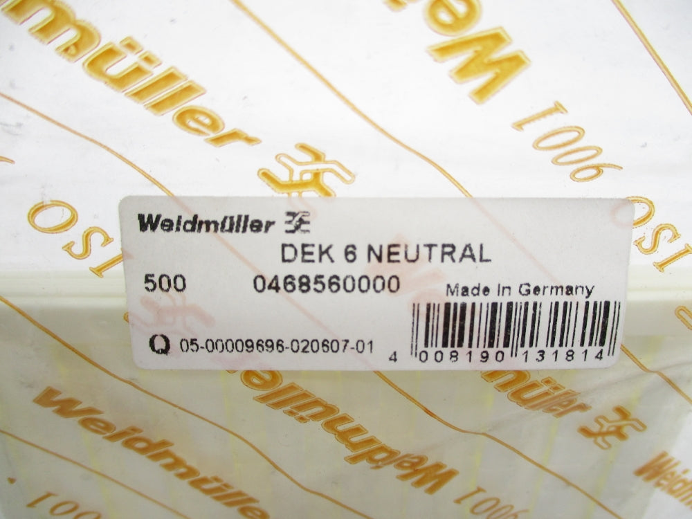 WEIDMULLER 0468560000 (PKG OF 500) NSMP