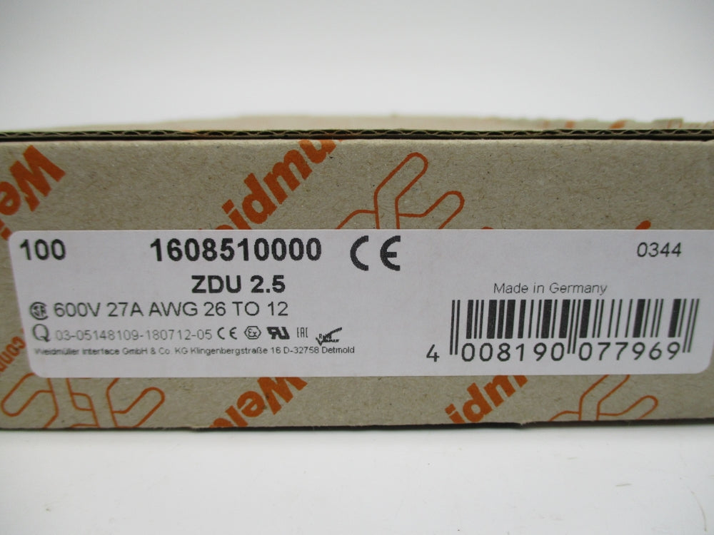WEIDMULLER 1608510000 (PKG OF 100) NSMP