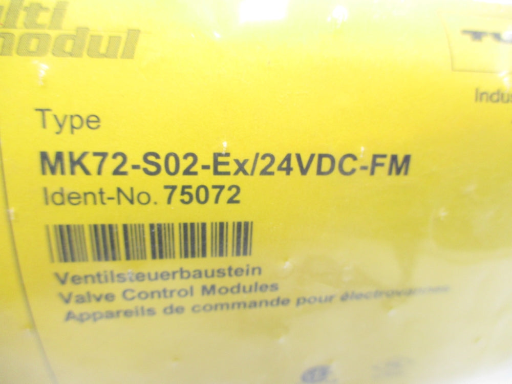 TURCK MK72-S02-EX/24VDC-FM 75072 NSMP
