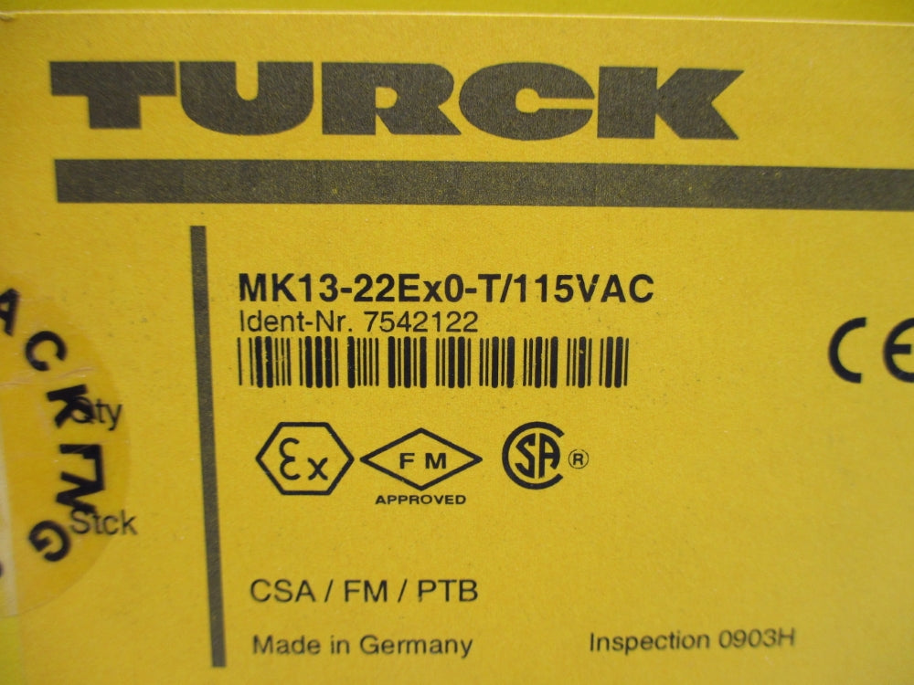 TURCK MK13-22EX0-T/115VAC 7542122 NSMP
