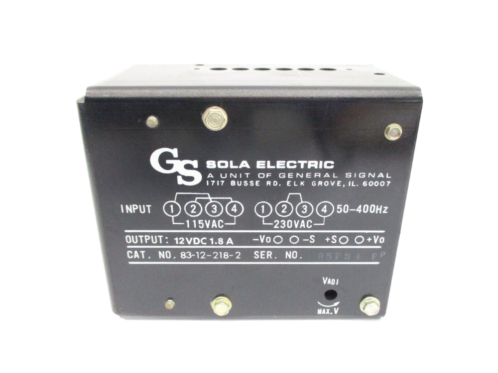 SOLA ELECTRIC 83-12-218-2 NSNP