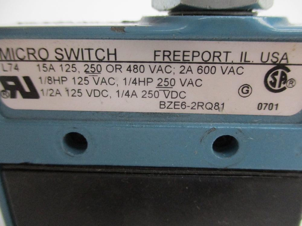 MICRO SWITCH BZE6-2RQ81 UNMP