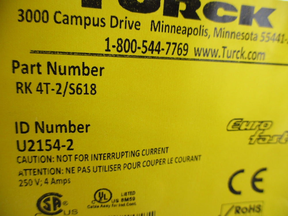 TURCK RK4T-2/S618 U2154-2 NSMP