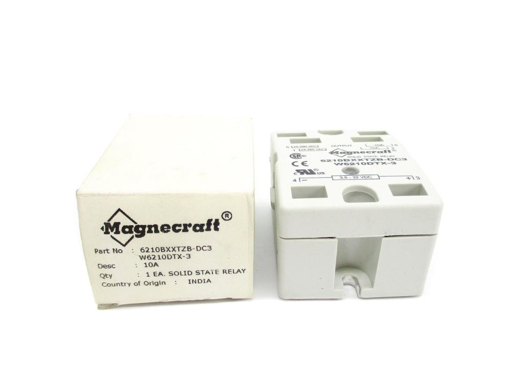 MAGNECRAFT 6210BXXTZB-DC3 W6210DTX-3 10A 24-280VAC NSMP
