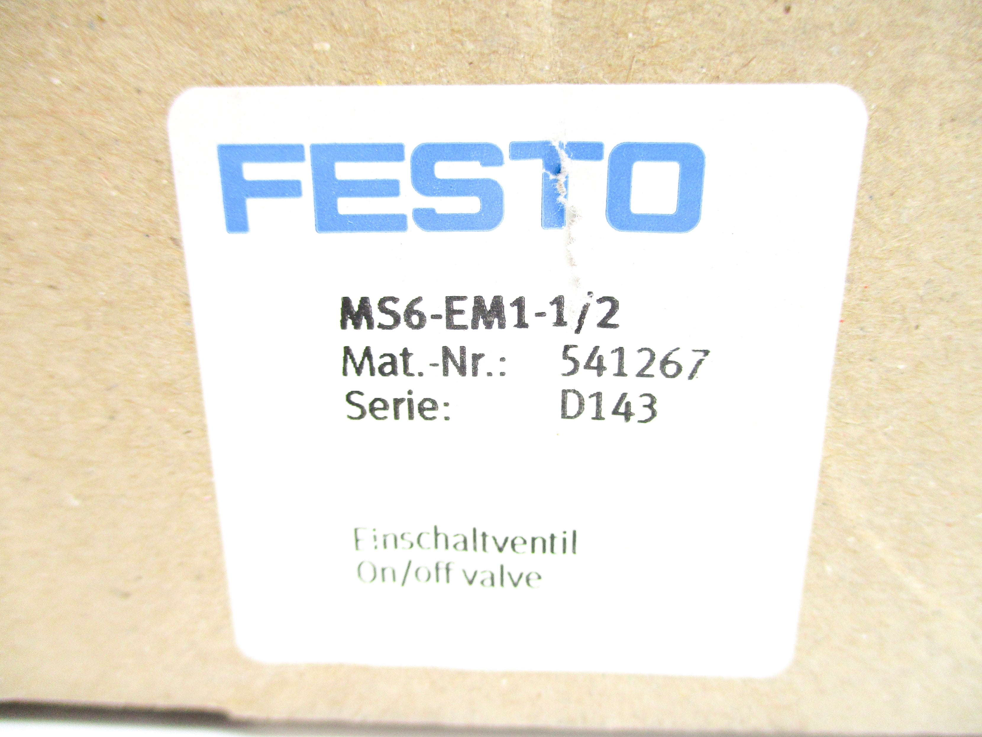 FESTO MS6-EM1-1/2 270PSI NSMP