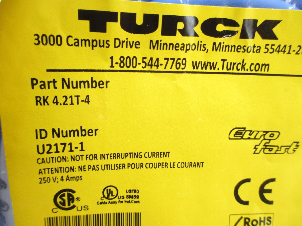 TURCK RK4.21T-4 U2171-1 NSMP