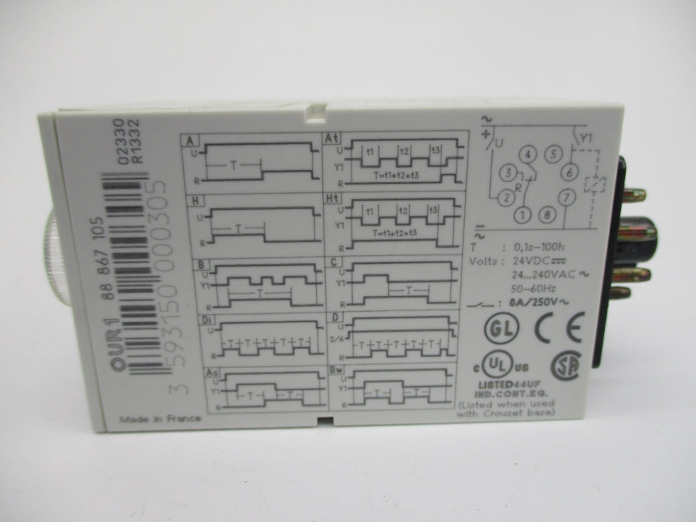 CROUZET OUR1 88867105 24VDC 8A 0.1S-100H NSMP