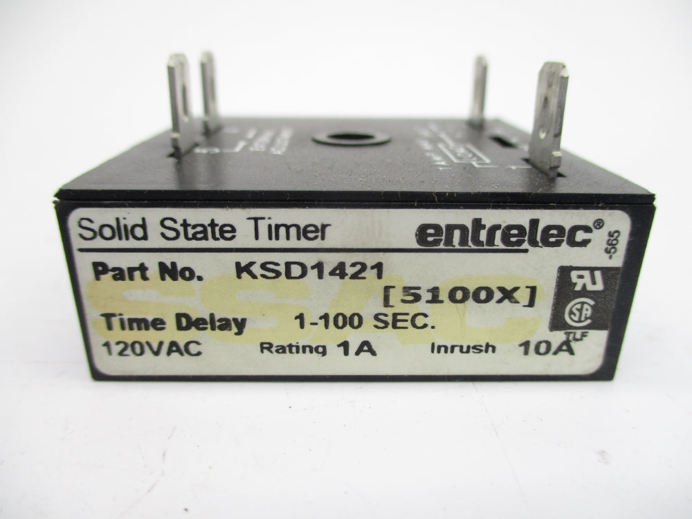 ENTRELEC KSD1421 10A 120VAC 1-100S UNMP