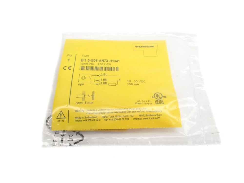 TURCK BI1,5-G08-AN7X-H1341 4701126 NSMP