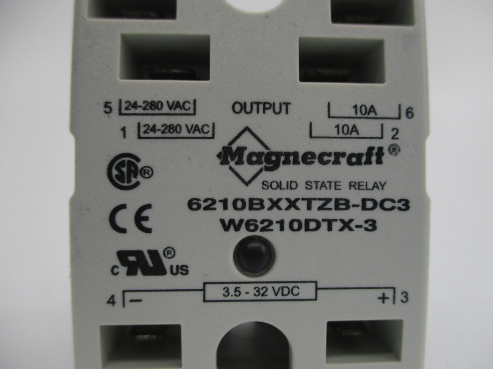 MAGNECRAFT 6210BXXTZB-DC3 W6210DTX-3 10A 24-280VAC UNMP