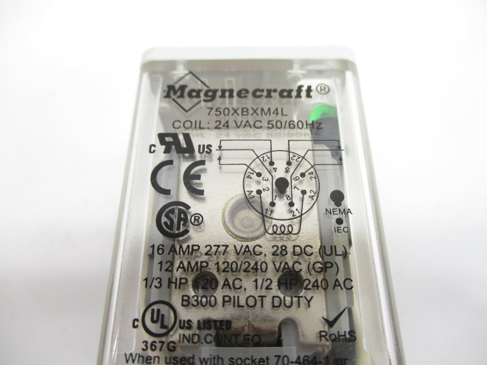 MAGNECRAFT 750XBXM4L 24VAC 16A UNMP