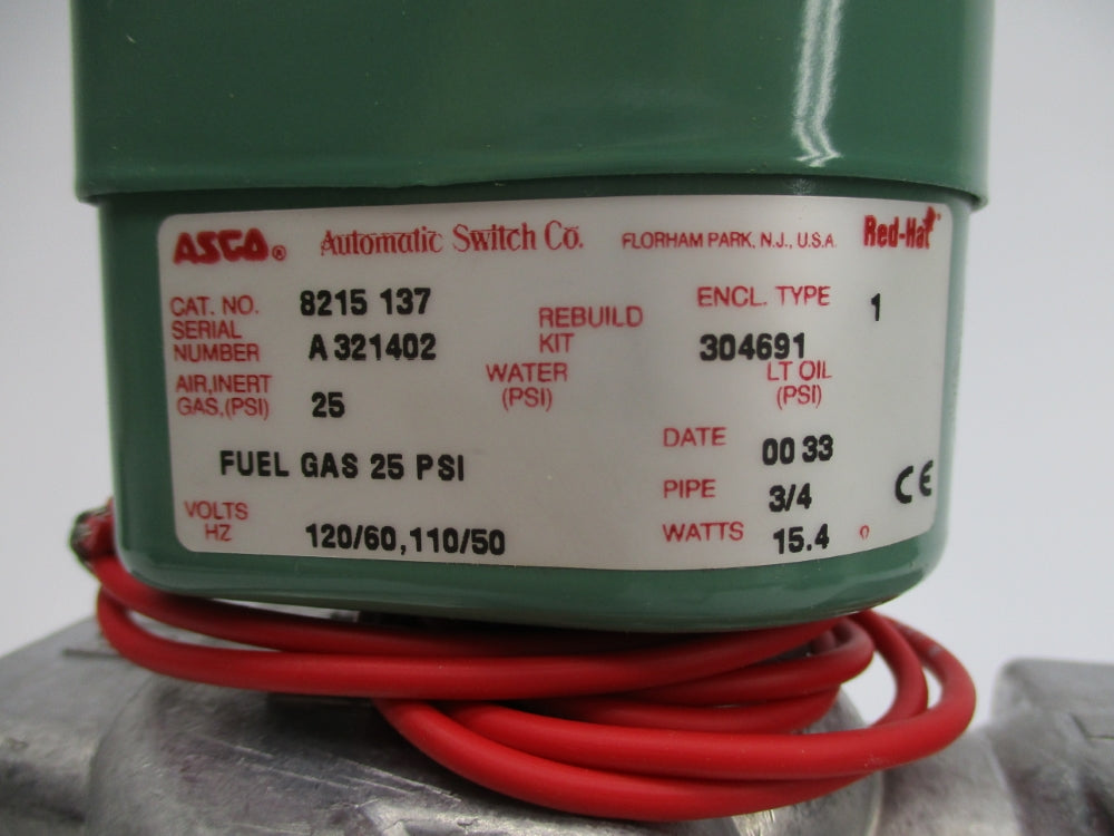 ASCO 8215137 110/120V 25PSI 3/4" NSNP