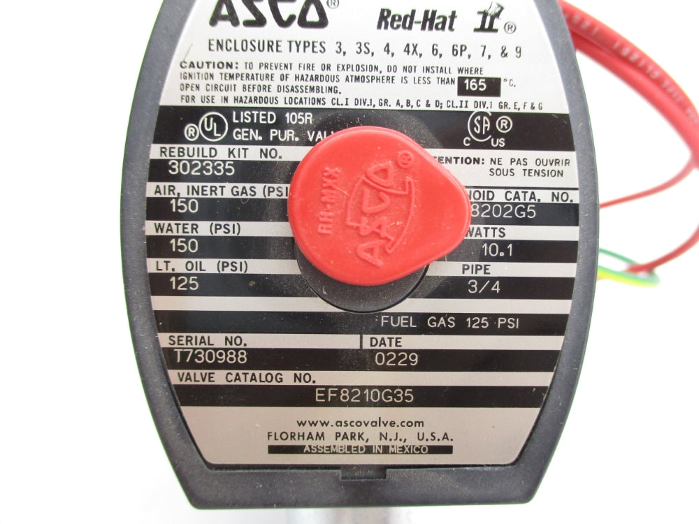 ASCO EF8210G35 125/150PSI 110/120V NSMP