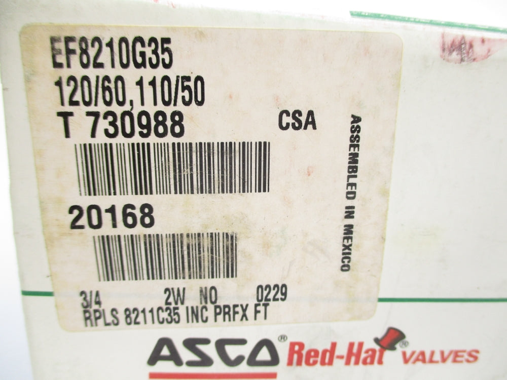 ASCO EF8210G35 125/150PSI 110/120V NSMP