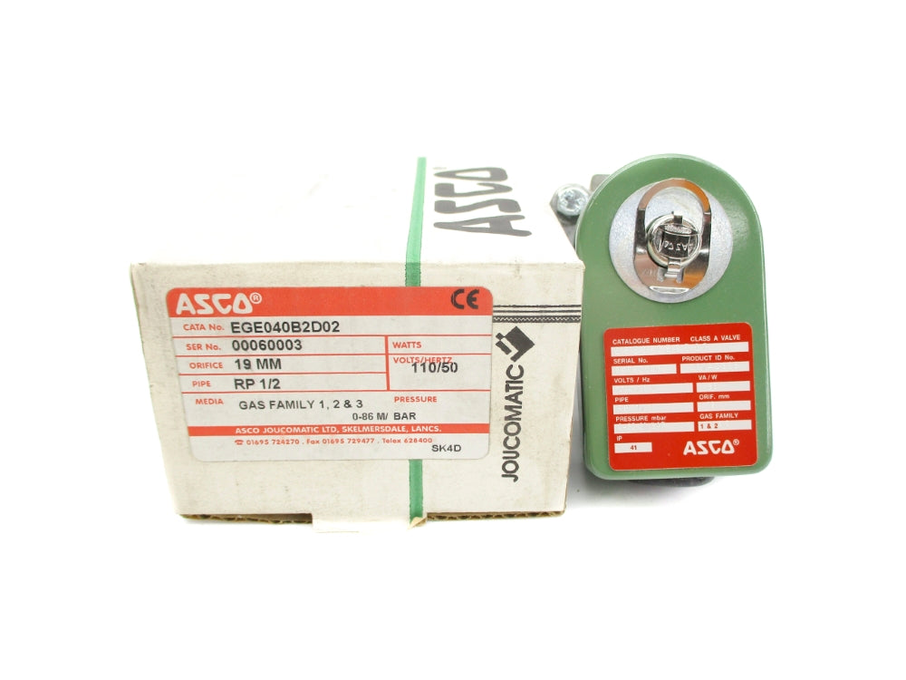 ASCO EGE040B2D02 110V 1/2" NSMP