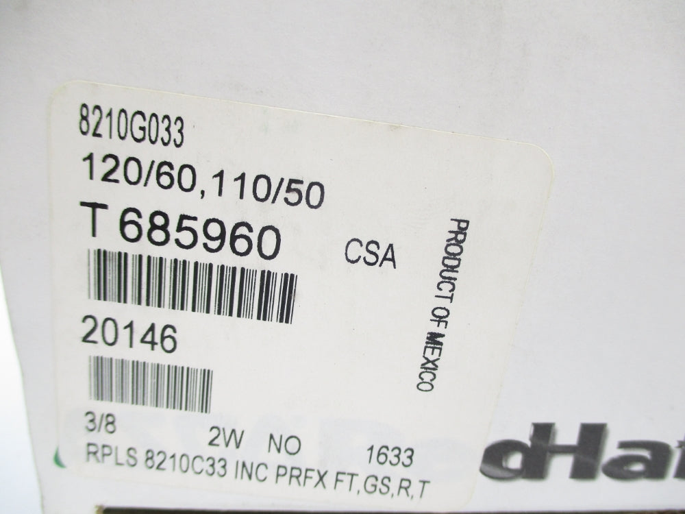 ASCO 8210G033 150PSI 110/120V NSMP