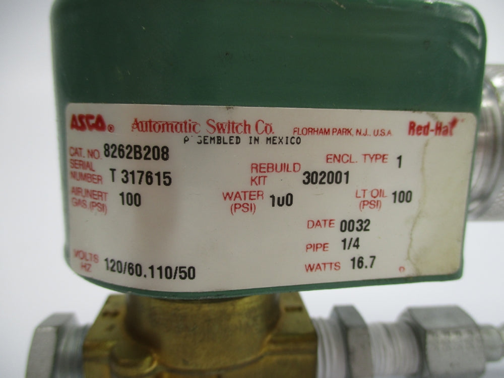 ASCO 8262B208 100PSI 110/120V UNMP