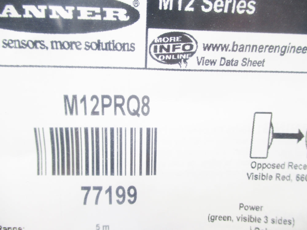 BANNER ENGINEERING M12PRQ8 77199 NSMP