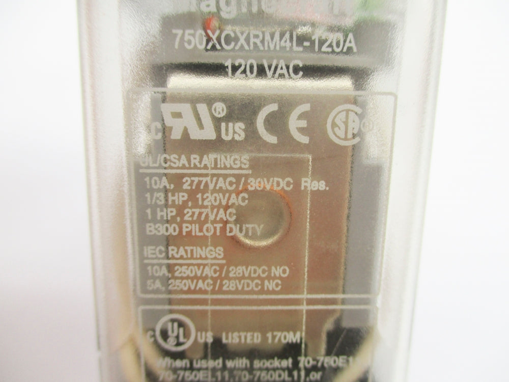 SCHNEIDER ELECTRIC 750XCXRM4L-120A 120VAC 10A UNMP