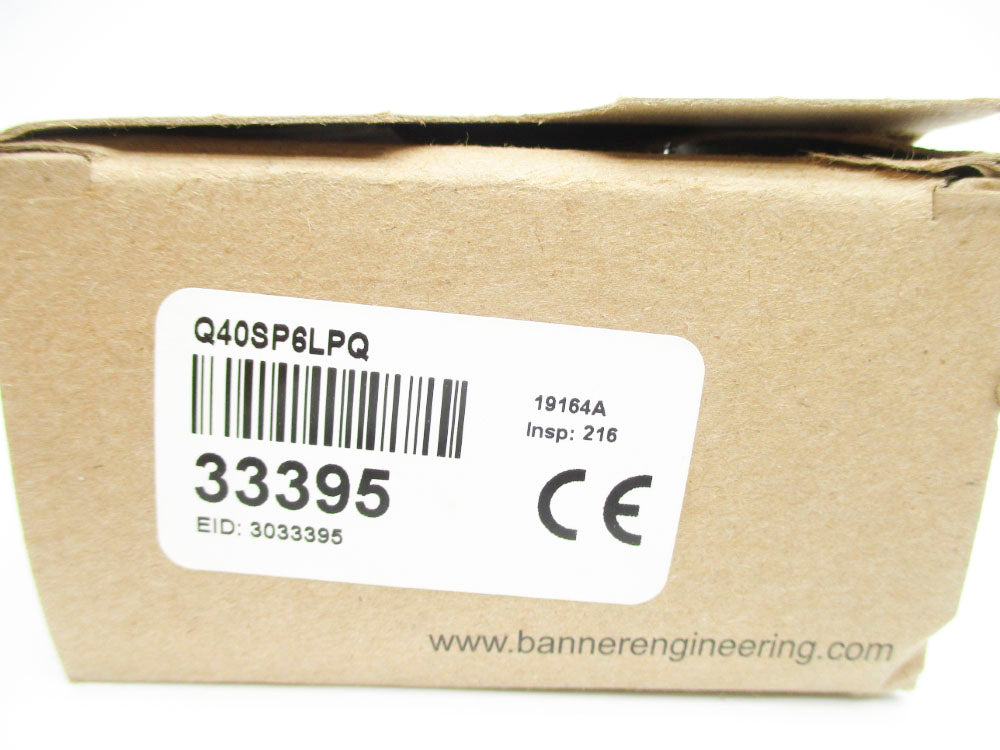 BANNER ENGINEERING Q40SP6LPQ 33395 NSMP