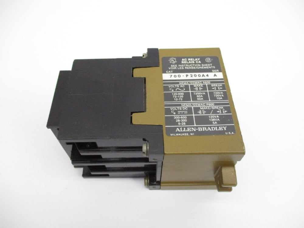 ALLEN BRADLEY 700-P200A4 SER. A 460-480V (BK/YL) NSMP