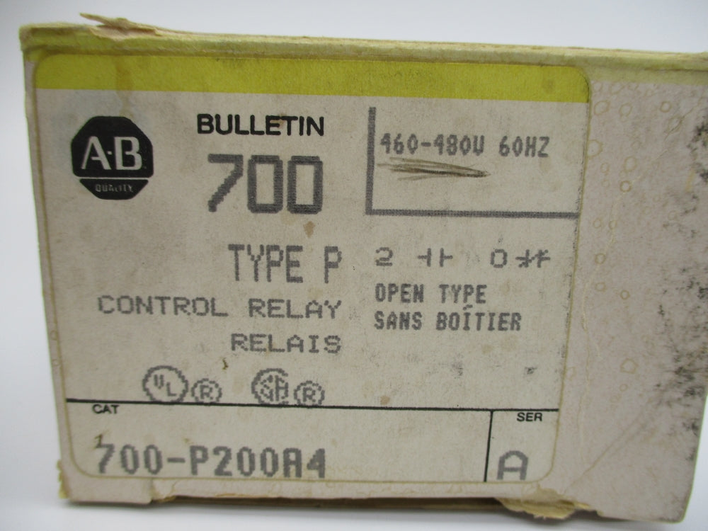 ALLEN BRADLEY 700-P200A4 SER. A 460-480V (BK/YL) NSMP