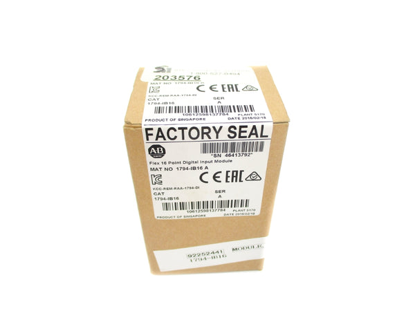 ALLEN BRADLEY 1794-IB16 SER. A DATE: 2016 NSFS
