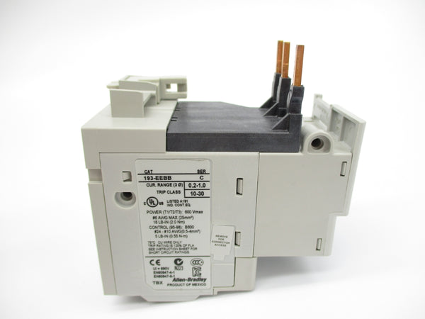 ALLEN BRADLEY 193-EEBB SER. C 600V 0.2-1.0A (BR/WH) NSMP