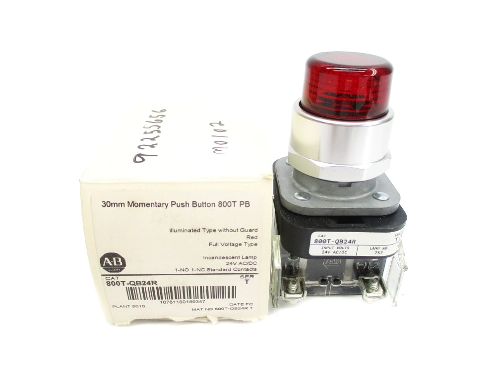 ALLEN BRADLEY 800T-QB24R SER. T 24VAC/DC (WH) NSMP
