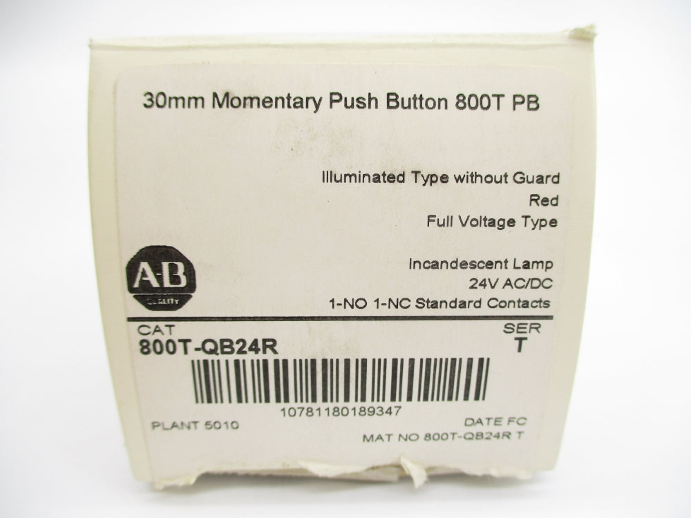 ALLEN BRADLEY 800T-QB24R SER. T 24VAC/DC (WH) NSMP