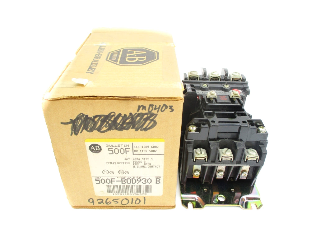 ALLEN BRADLEY 500F-BOD930 SER. B 110/115-120V 27A (BR/YL) NSMP