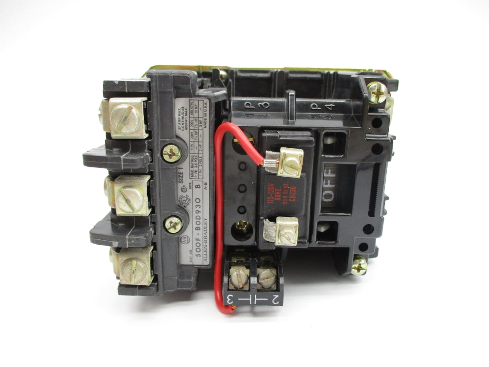 ALLEN BRADLEY 500F-BOD930 SER. B 110/115-120V 27A (BR/YL) NSMP