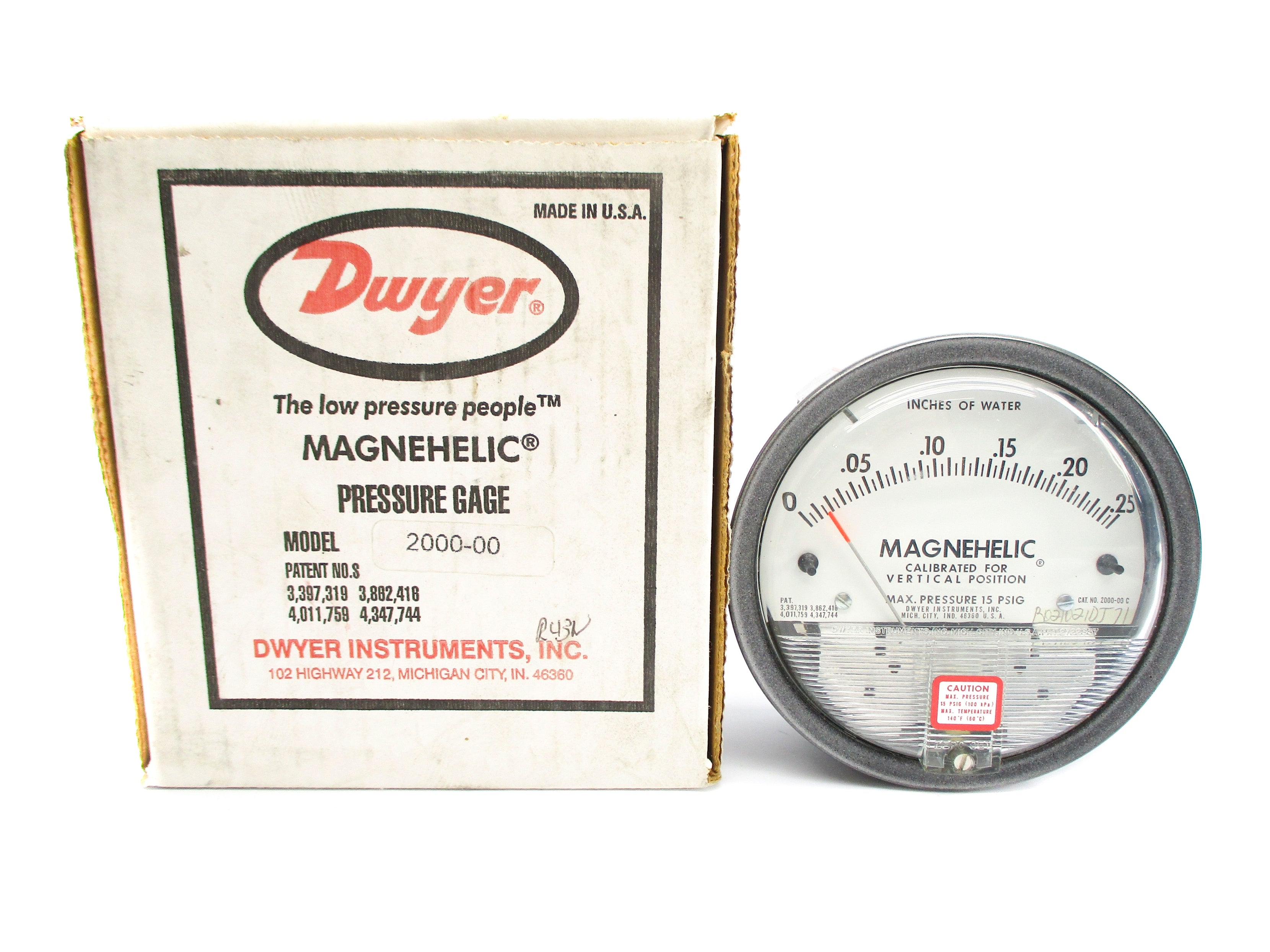 DWYER 2000-00 0-.25PSI NSMP