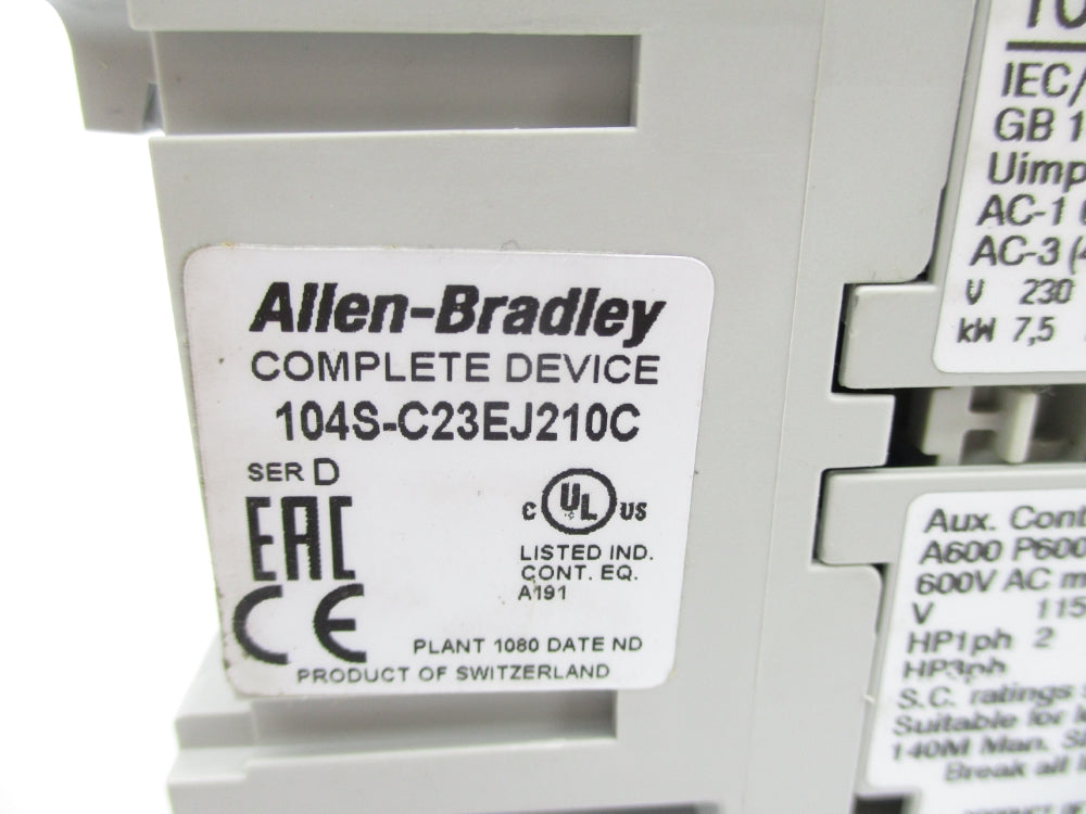 ALLEN BRADLEY 104S-C23EJ210C SER. D 24VDC NSNP
