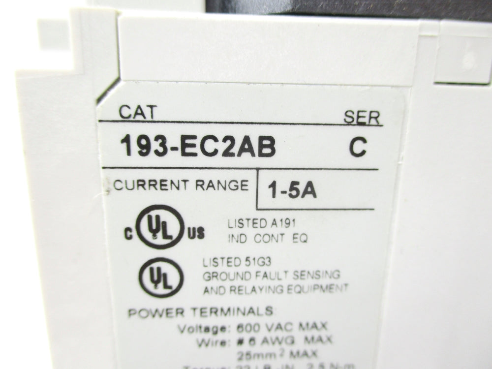 ALLEN BRADLEY 193-EC2AB SER. C 1-5A NSNP