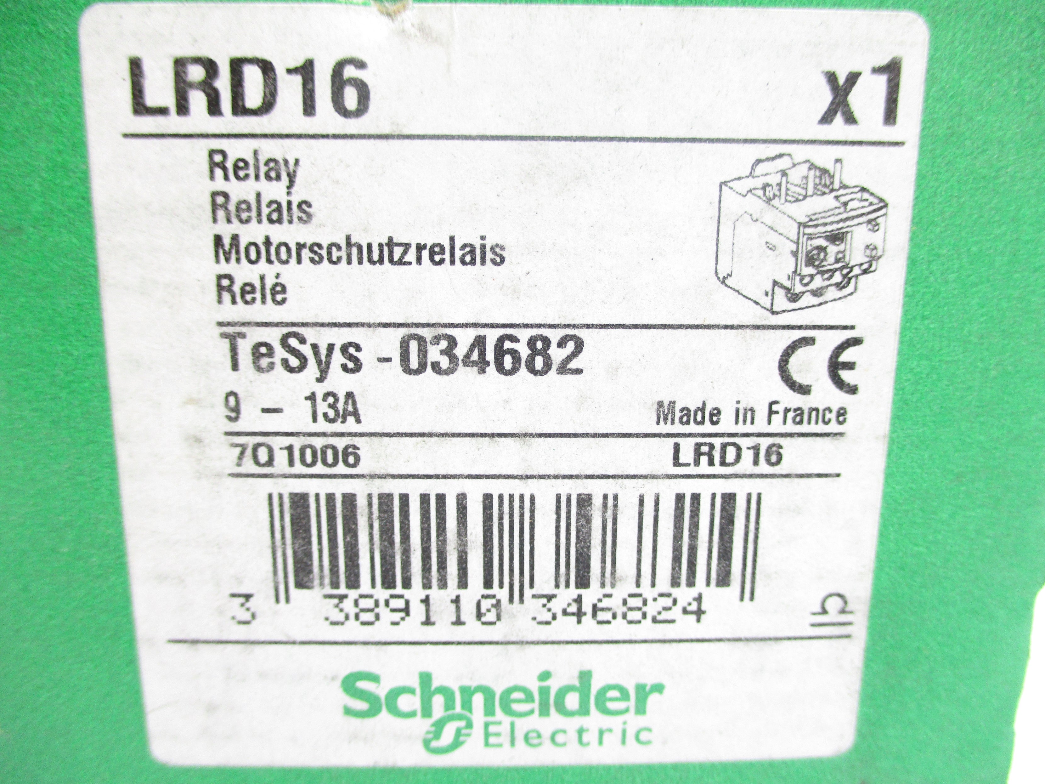 SCHNEIDER ELECTRIC LRD16 9-13A NSFS