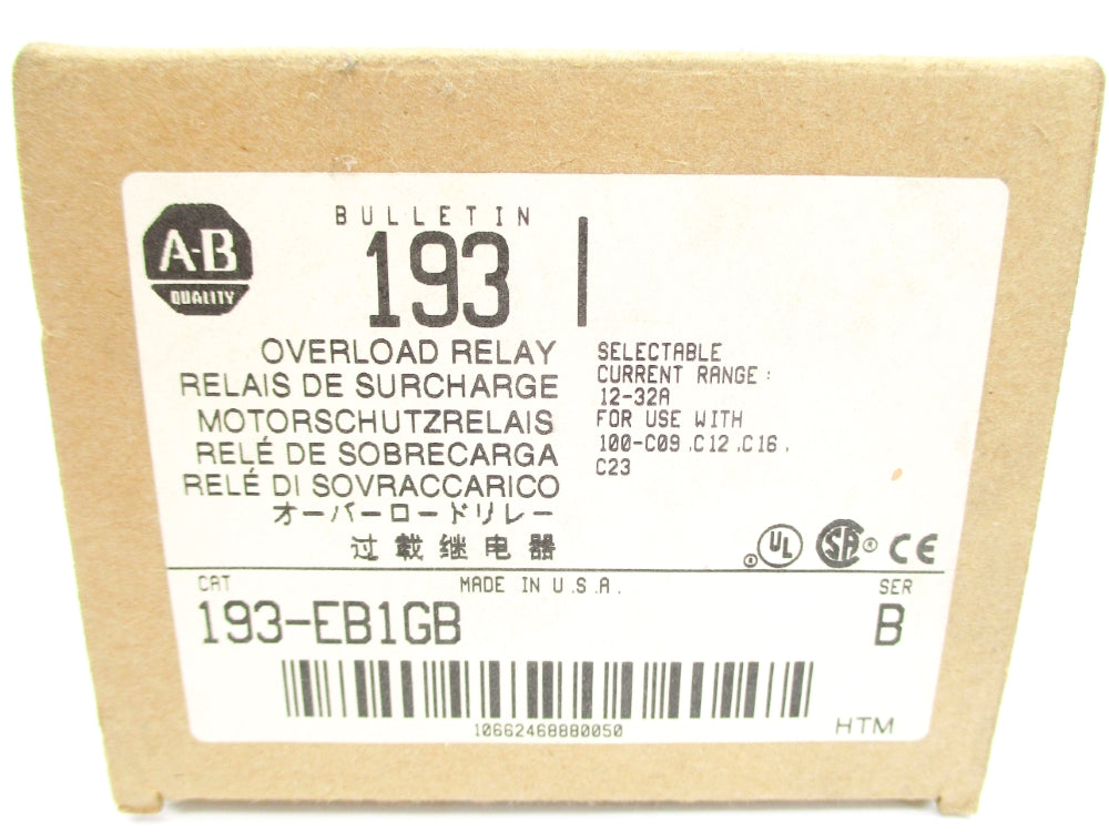 ALLEN BRADLEY 193-EB1GB SER. B 690V 12-32A (BR/WH) NSMP
