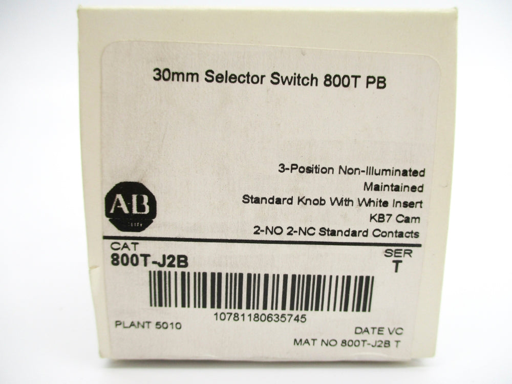 ALLEN BRADLEY 800T-J2B SER. T (WH) NSFS
